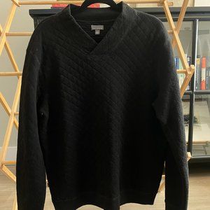 Quilted V-Neck Sweater